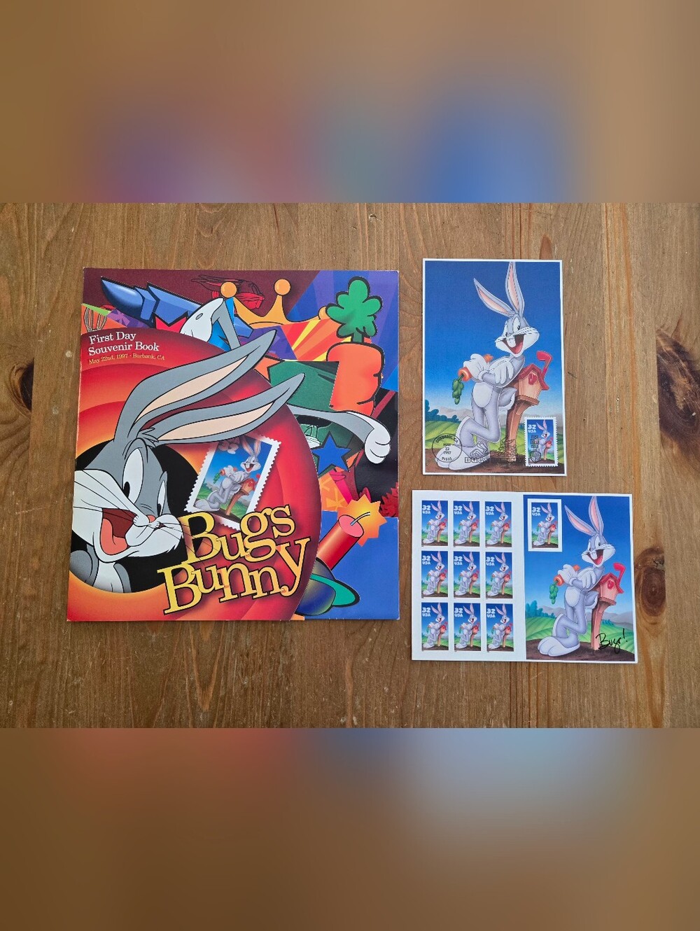 Bugs Bunny Collectible Art Print Stamp Set from 1997